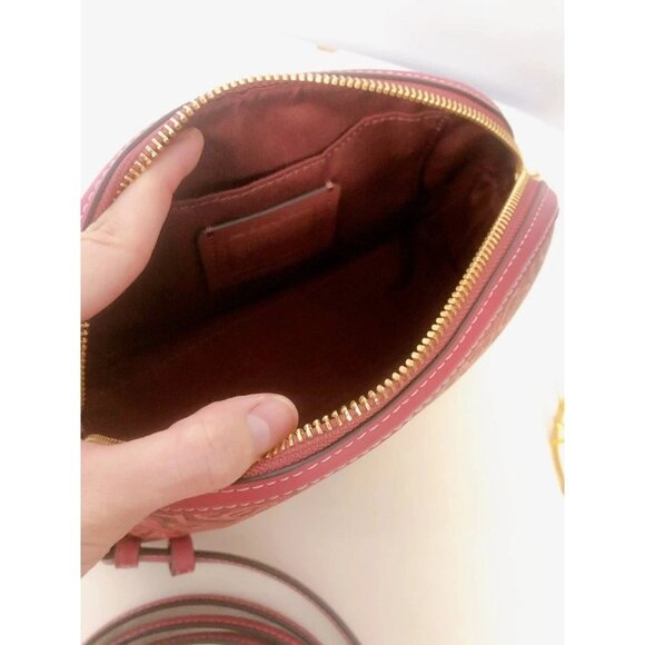 Coach CF343 Madi Crossbody With Coach Monogram Print IN Rouge - Picture 5 of 7